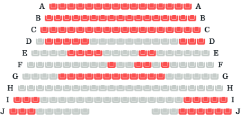 Mapa de assentos do teatro